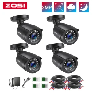 ZOSI 1080P 4 Pack HD TVI Security Cameras