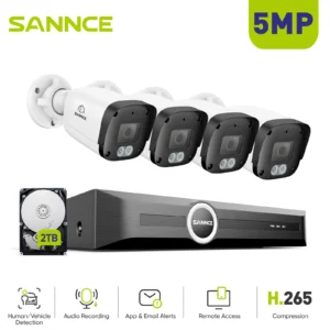 SANNCE 5MP Pixel Video Surveillance Network Kit